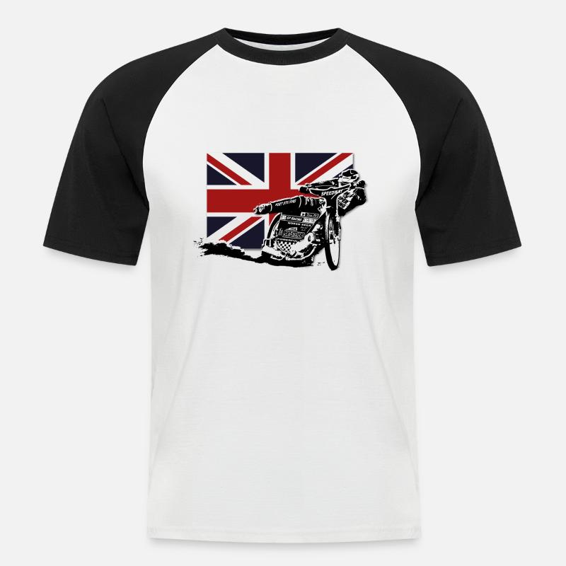 Speedway - Union Jack - Men's Baseball T-Shirt - white/black