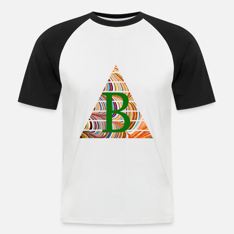 triangle e 56 b - Men's Baseball T-Shirt - white/black