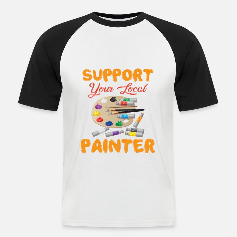Maler und Lackierer, der Beste und Nervigste Beruf - Männer Baseball-T-Shirt - Weiß/Schwarz