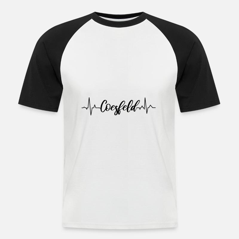 EKG Coesfeld - Männer Baseball-T-Shirt - Weiß/Schwarz