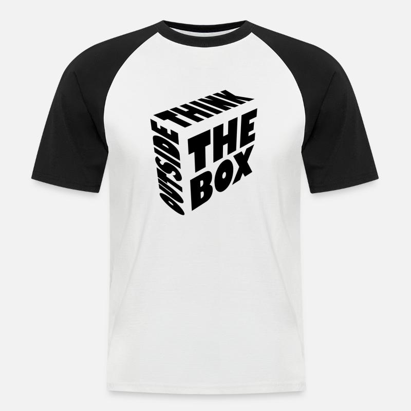 Die Kunst des Andersdenkens - Männer Baseball-T-Shirt - Weiß/Schwarz