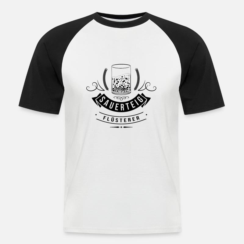 Baking Baker Sourdough Bread Master - Men's Baseball T-Shirt - white/black