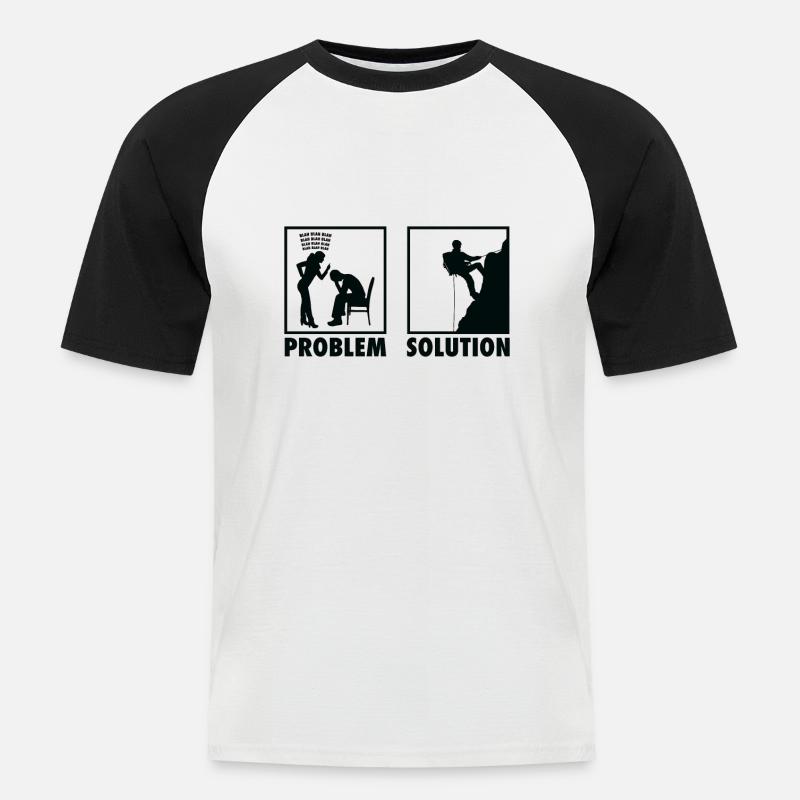 Mountain Climbing Mountain Climber Statement - Männer Baseball-T-Shirt - Weiß/Schwarz