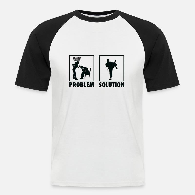 Karate Karate Practitioners Karateka Statement - Männer Baseball-T-Shirt - Weiß/Schwarz