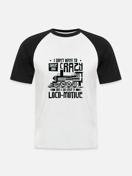 Triebfahrzeugführer Lokomotivführer - Männer Baseball-T-Shirt - Weiß/Schwarz