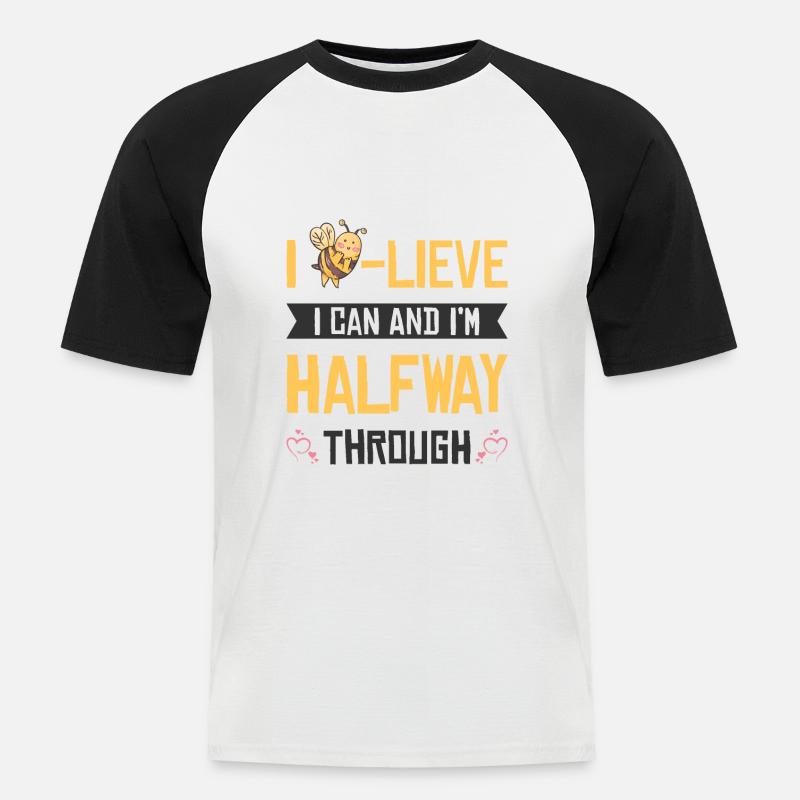 Test Day Bee Testing Shirts per i partecipanti al test - Maglia da baseball a manica corta da uomo - bianco/nero