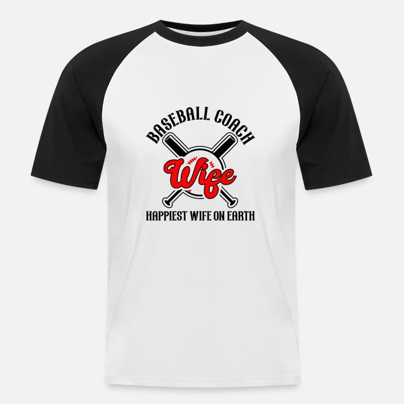 Baseball-Trainerin Ehefrau Berufstätige Mutter - Männer Baseball-T-Shirt - Weiß/Schwarz