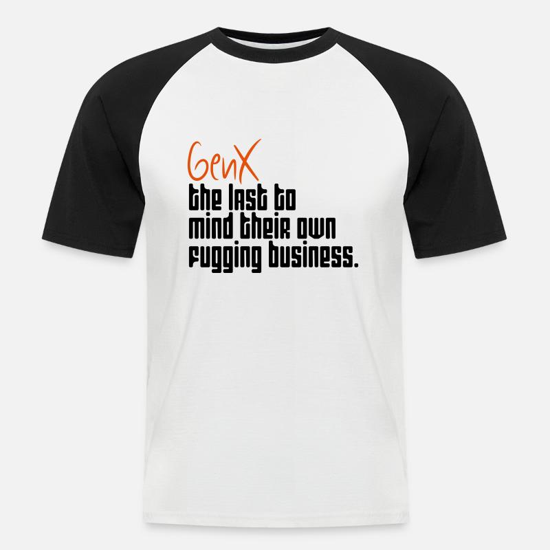 Die letzte Generation - Männer Baseball-T-Shirt - Weiß/Schwarz