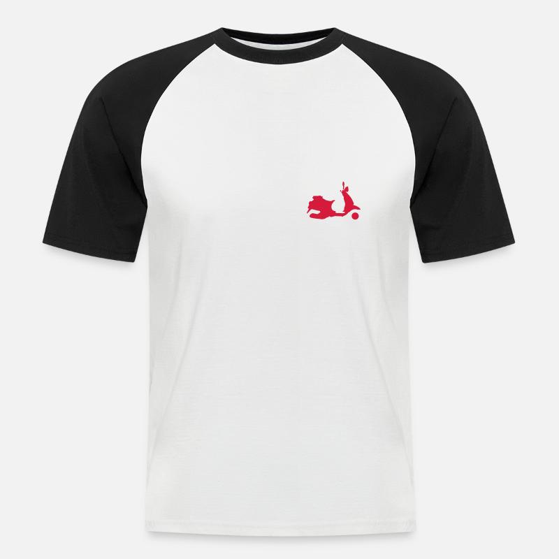 vespolution evolution__b_2c - Men's Baseball T-Shirt - white/black