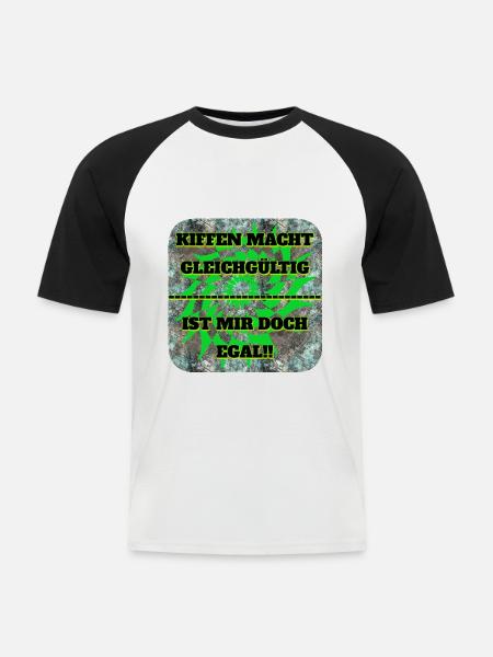 KIFFEN MACHT....!! - Men's Baseball T-Shirt - white/black