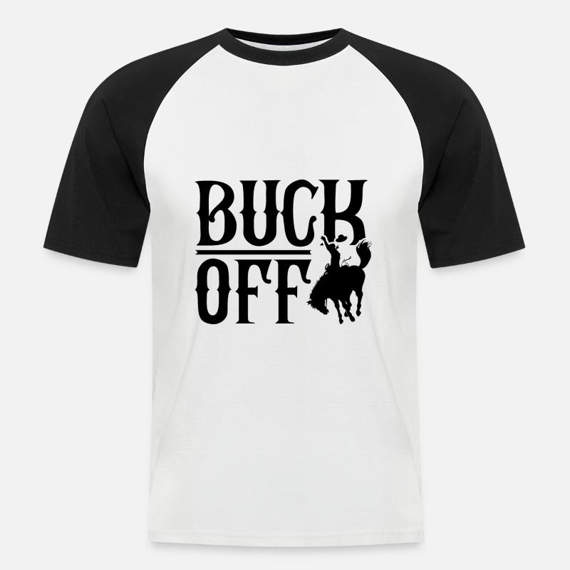 Abpraller - Männer Baseball-T-Shirt - Weiß/Schwarz