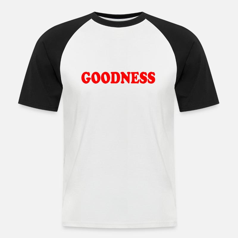 goodness - Männer Baseball-T-Shirt - Weiß/Schwarz