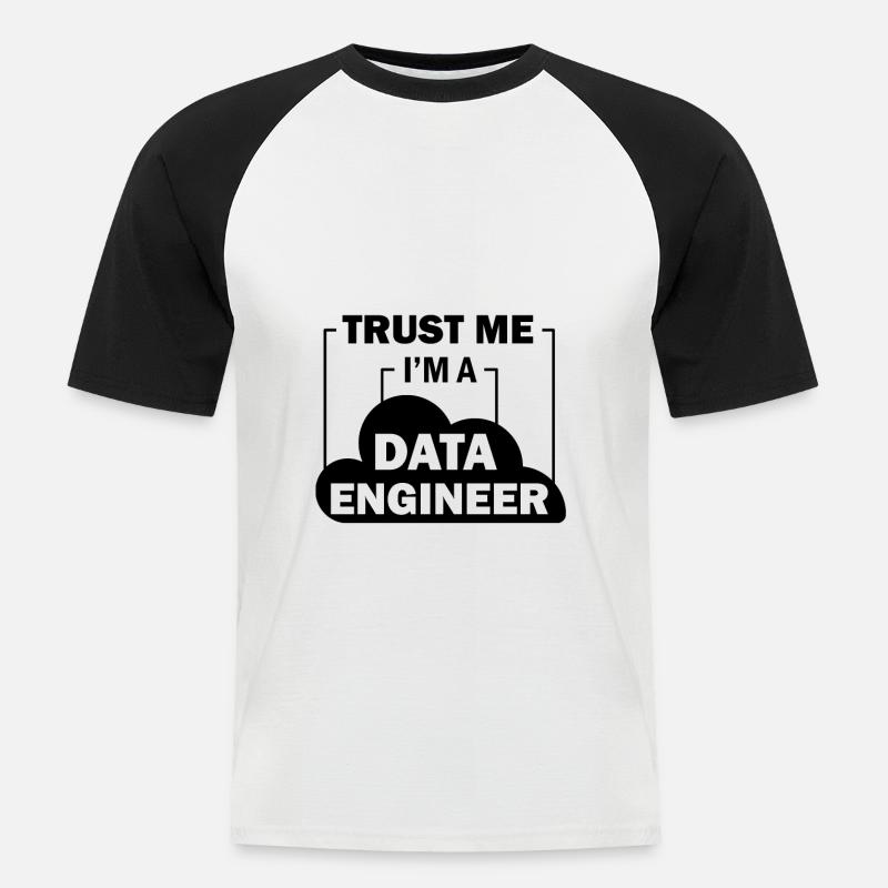 Data Engineer Data Science - Men's Baseball T-Shirt - white/black