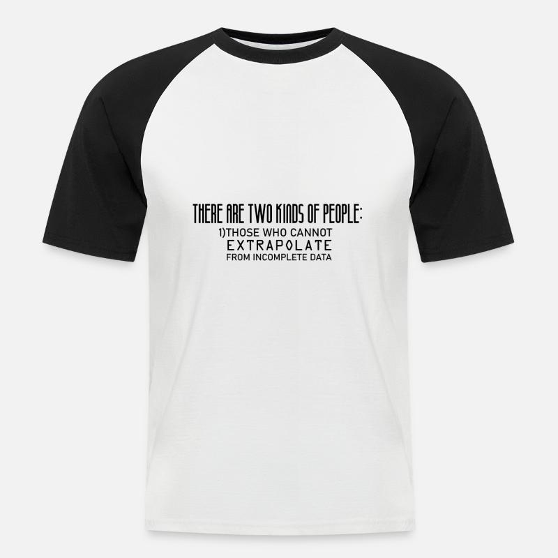 Mathematik Lustiges Mathe Extrapolate - Männer Baseball-T-Shirt - Weiß/Schwarz