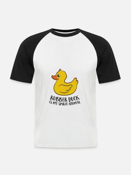 Gummienten Sind Meine Lieblingstiere - Männer Baseball-T-Shirt - Weiß/Schwarz