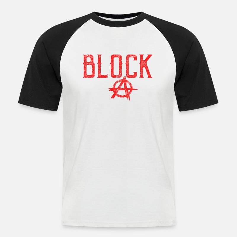 Blockchain Technology Crypto - Männer Baseball-T-Shirt - Weiß/Schwarz