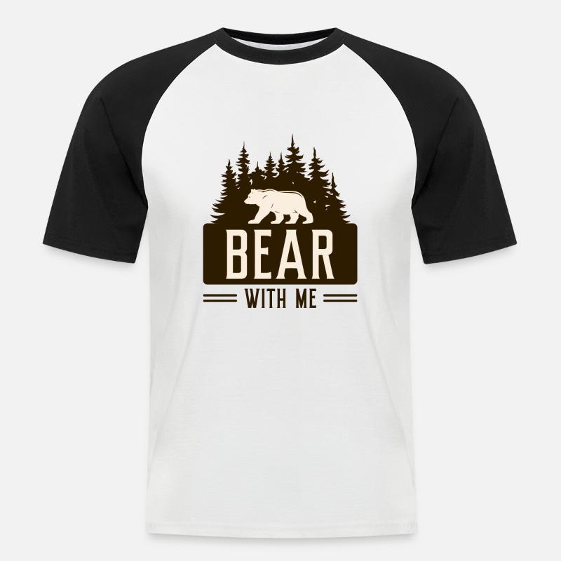 Hab Geduld mit mir - Männer Baseball-T-Shirt - Weiß/Schwarz