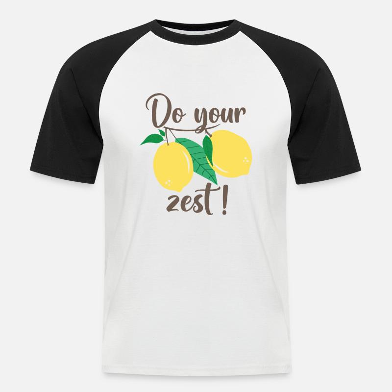 Mach deinen Schwung - Männer Baseball-T-Shirt - Weiß/Schwarz