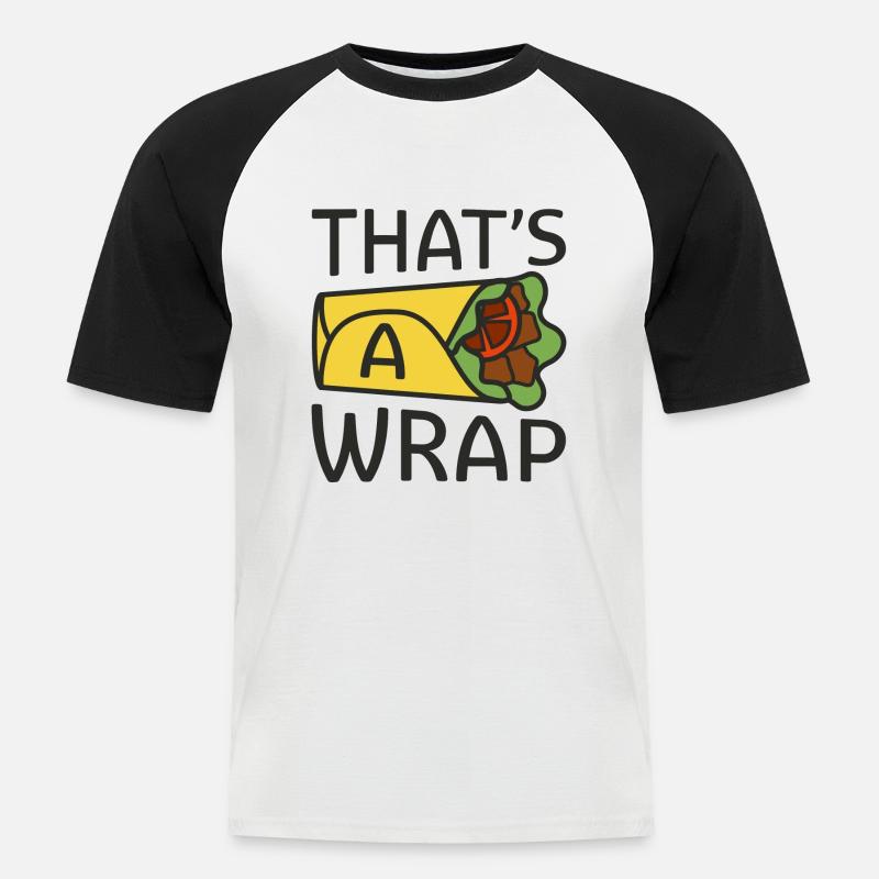 Das ist ein Wrap - Männer Baseball-T-Shirt - Weiß/Schwarz