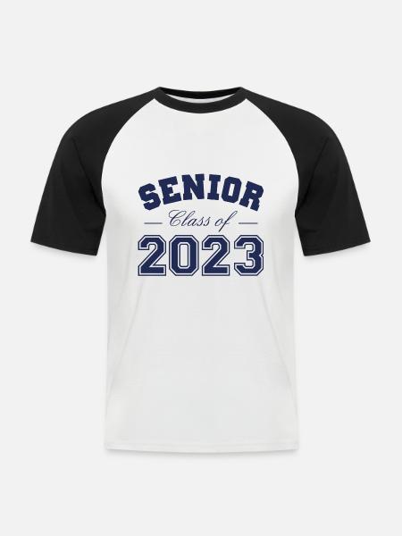 Senior Class Of 2023 - Men's Baseball T-Shirt - white/black