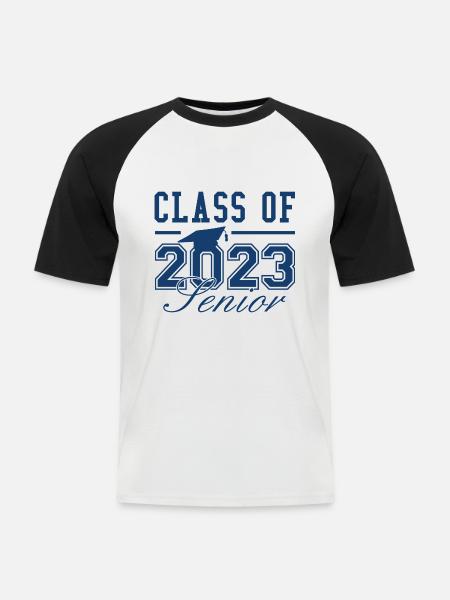 Class Of 2023 Senior - Men's Baseball T-Shirt - white/black