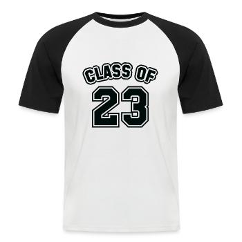 Class Of 23 - Men's Baseball T-Shirt - white/black - Front - Nik (191cm)
