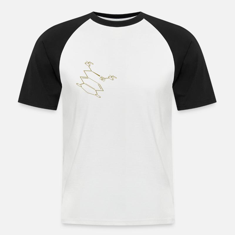 mdma ecstasy - Männer Baseball-T-Shirt - Weiß/Schwarz