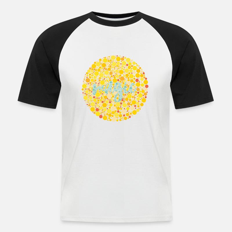 Magic Sehtest - Männer Baseball-T-Shirt - Weiß/Schwarz