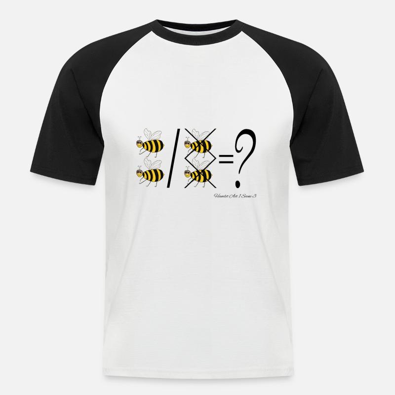 2B oder nicht 2B - Männer Baseball-T-Shirt - Weiß/Schwarz