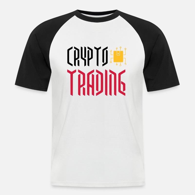 CRYPTOCURRENCIES / CRYPTOS / CRYPTOLOGY TRADING - Men's Baseball T-Shirt - white/black
