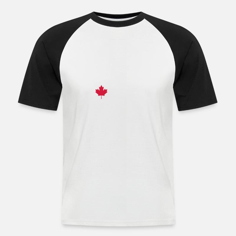 Kanada, Canada Map - Männer Baseball-T-Shirt - Weiß/Schwarz