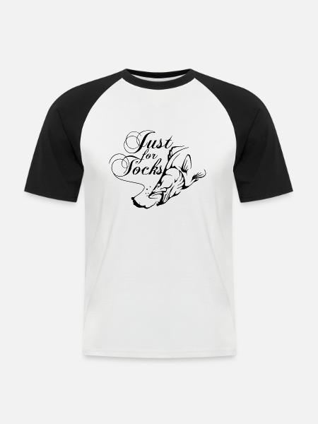Just for tocks - Men's Baseball T-Shirt - white/black
