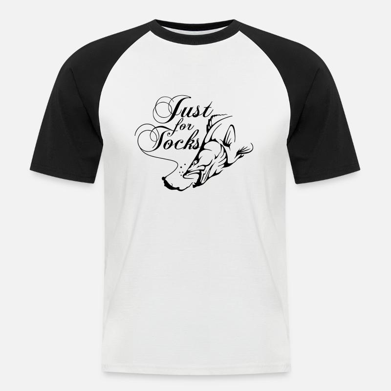 Just for tocks - Männer Baseball-T-Shirt - Weiß/Schwarz