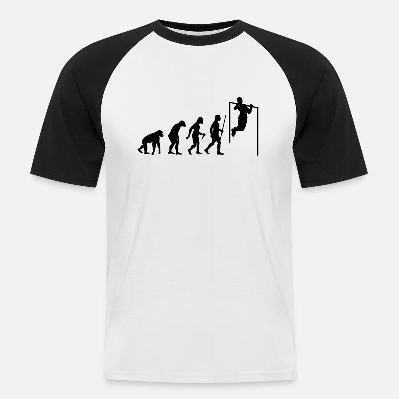 Evolution Pull Up - T-shirt baseball manches courtes Homme - blanc/noir