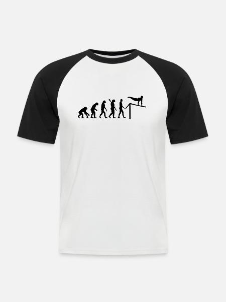 Evolution Gymnastics - Men's Baseball T-Shirt - white/black