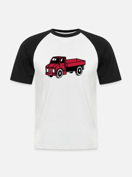 Auto Spielzeug Laster Kipper Truck Lastwagen Fahrz - Männer Baseball-T-Shirt - Weiß/Schwarz