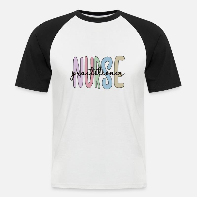 Nurse Practitioner Abschluss Krankenpflegerin - Männer Baseball-T-Shirt - Weiß/Schwarz