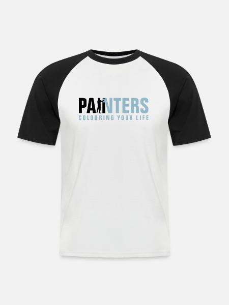 painters_062012_a_2c - Men's Baseball T-Shirt - white/black