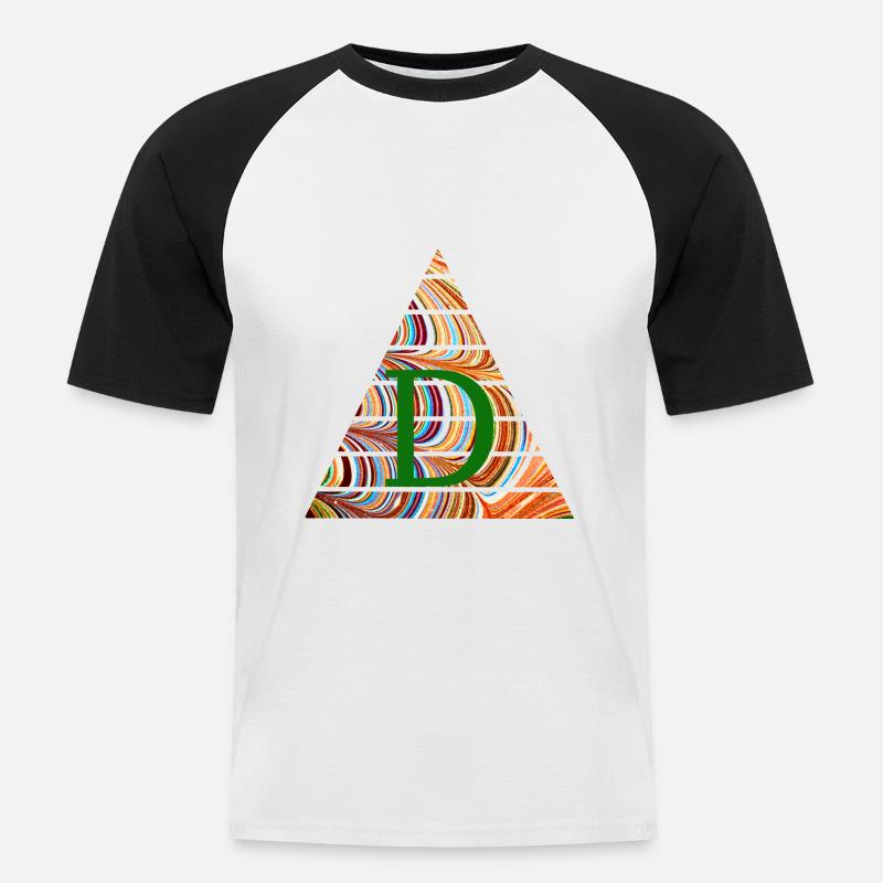Triangle E 56 D - Men's Baseball T-Shirt - white/black