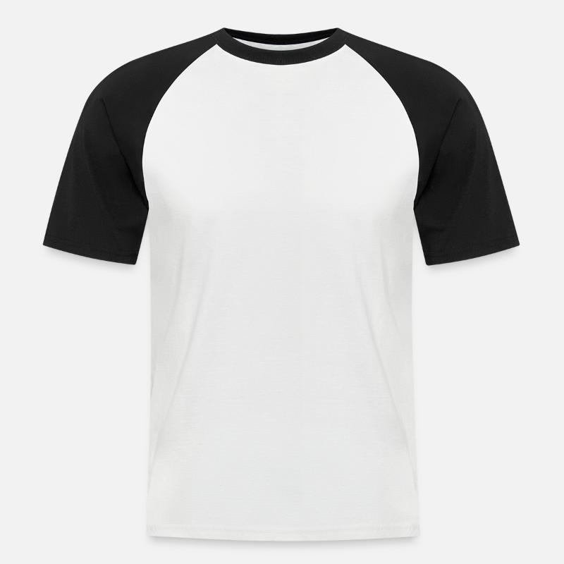 evolution gliding glider pilot - Men's Baseball T-Shirt - white/black