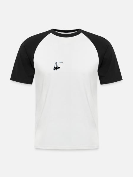 Delta - T-shirt baseball manches courtes Homme - blanc/noir