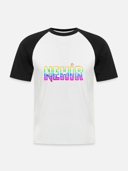 Nehir RS Rainbow - Men's Baseball T-Shirt - white/black