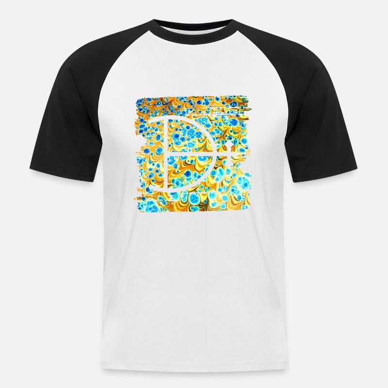 magnesium e 243 - Männer Baseball-T-Shirt - Weiß/Schwarz