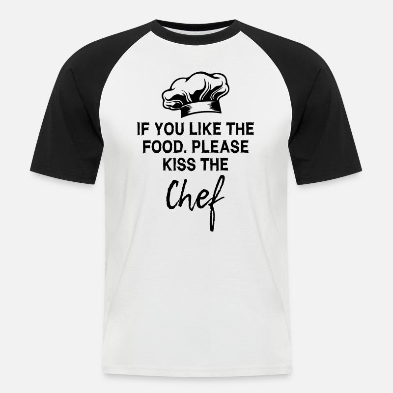 Cooking Chef - Männer Baseball-T-Shirt - Weiß/Schwarz