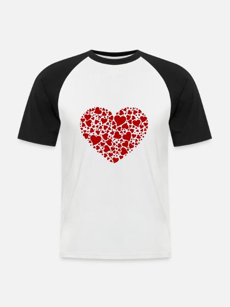 MULTI ROTHERZEN - Männer Baseball-T-Shirt - Weiß/Schwarz