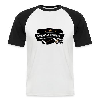 American football - Men's Baseball T-Shirt - white/black - Front - Nik (191cm)