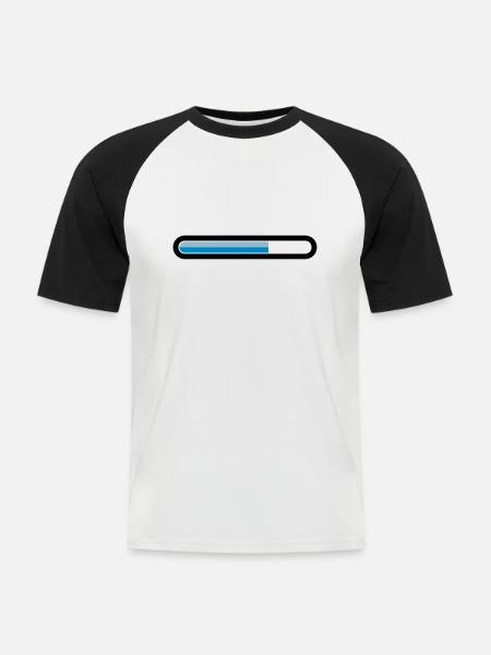 Herunterladen - Männer Baseball-T-Shirt - Weiß/Schwarz