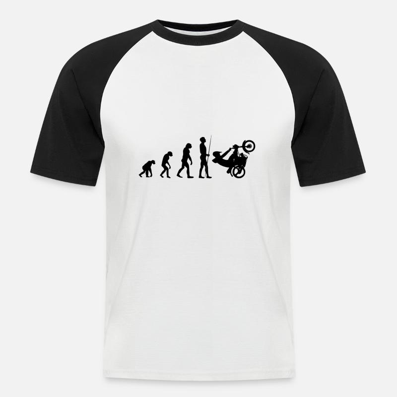 Evolution Simme Driver - Men's Baseball T-Shirt - white/black