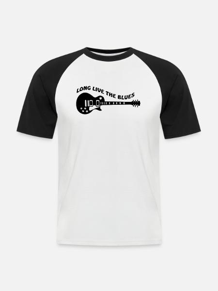 Long Live The Blues - Men's Baseball T-Shirt - white/black