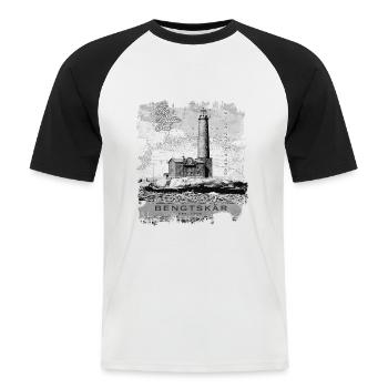Bengtskär Lighthouse - Textiles and Gift Products - Men's Baseball T-Shirt - white/black - Front - Nik (191cm)